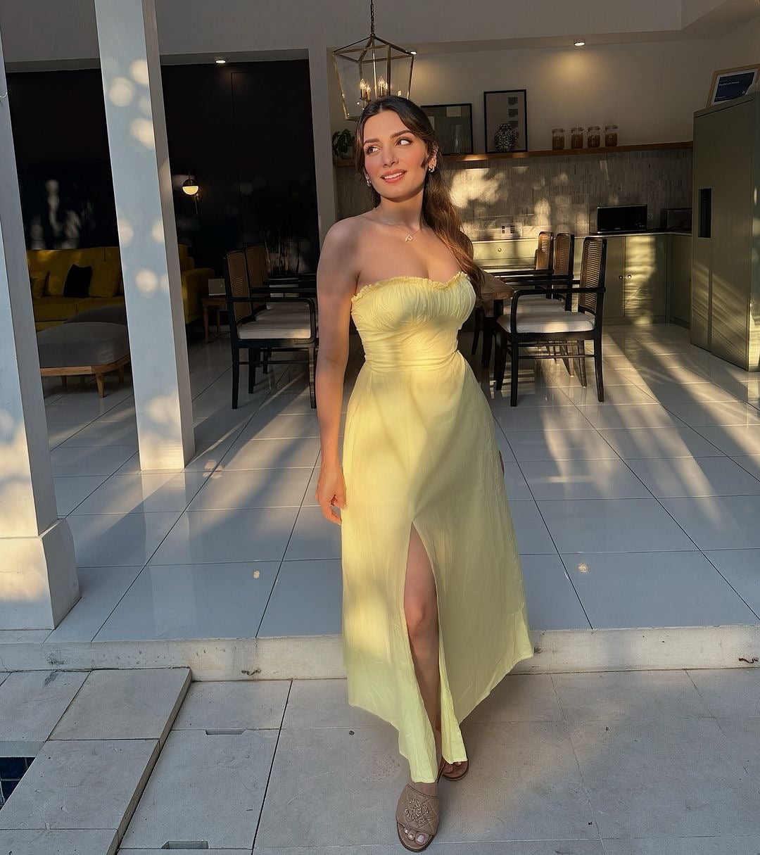 yellow tube dress Butter yellow tube dress – CLOSET HUES