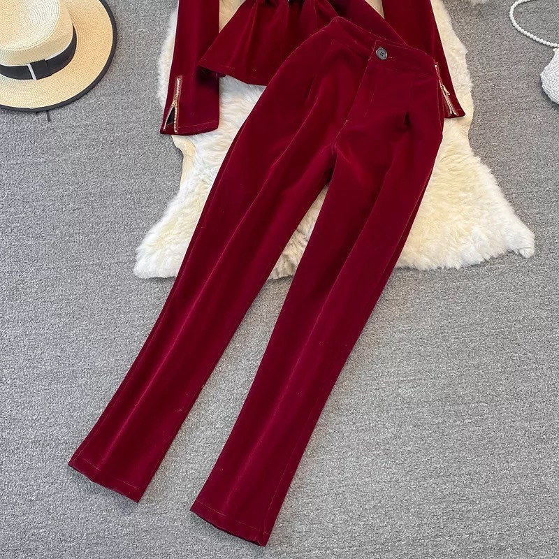 Alyona fur blazer Set