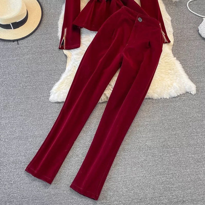 Alyona fur blazer Set