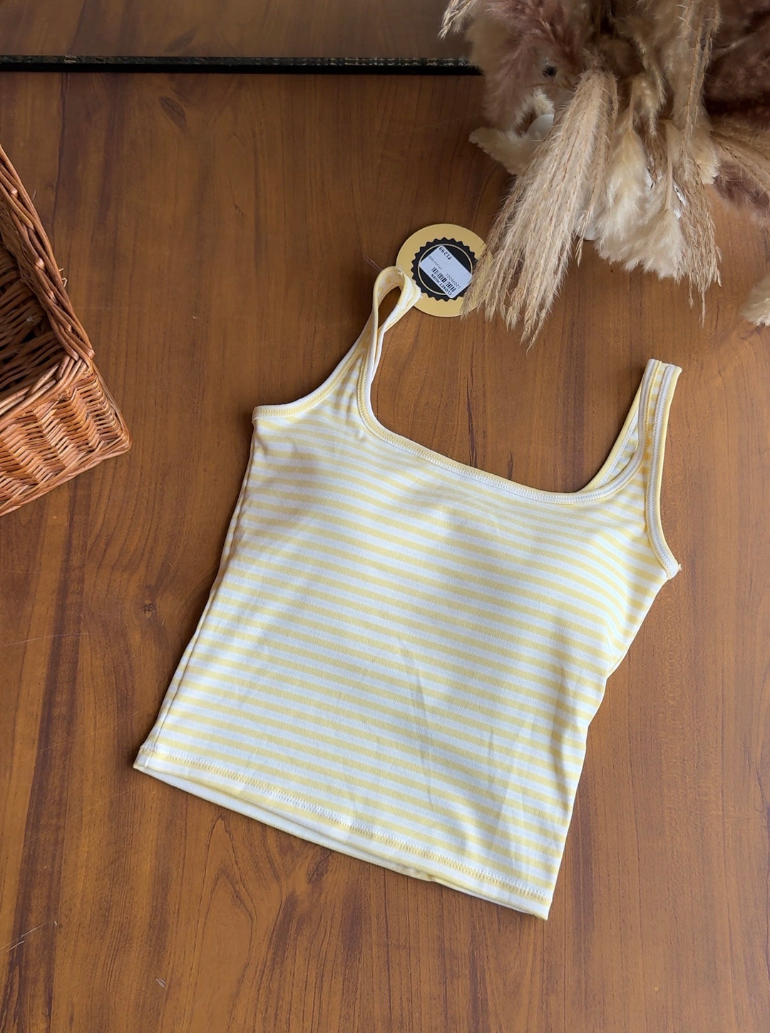 Sommerhall striped built in bra top