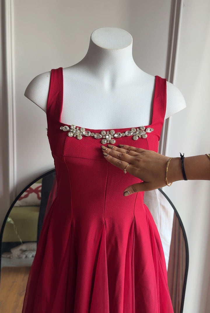 Madonna diamond studded dress