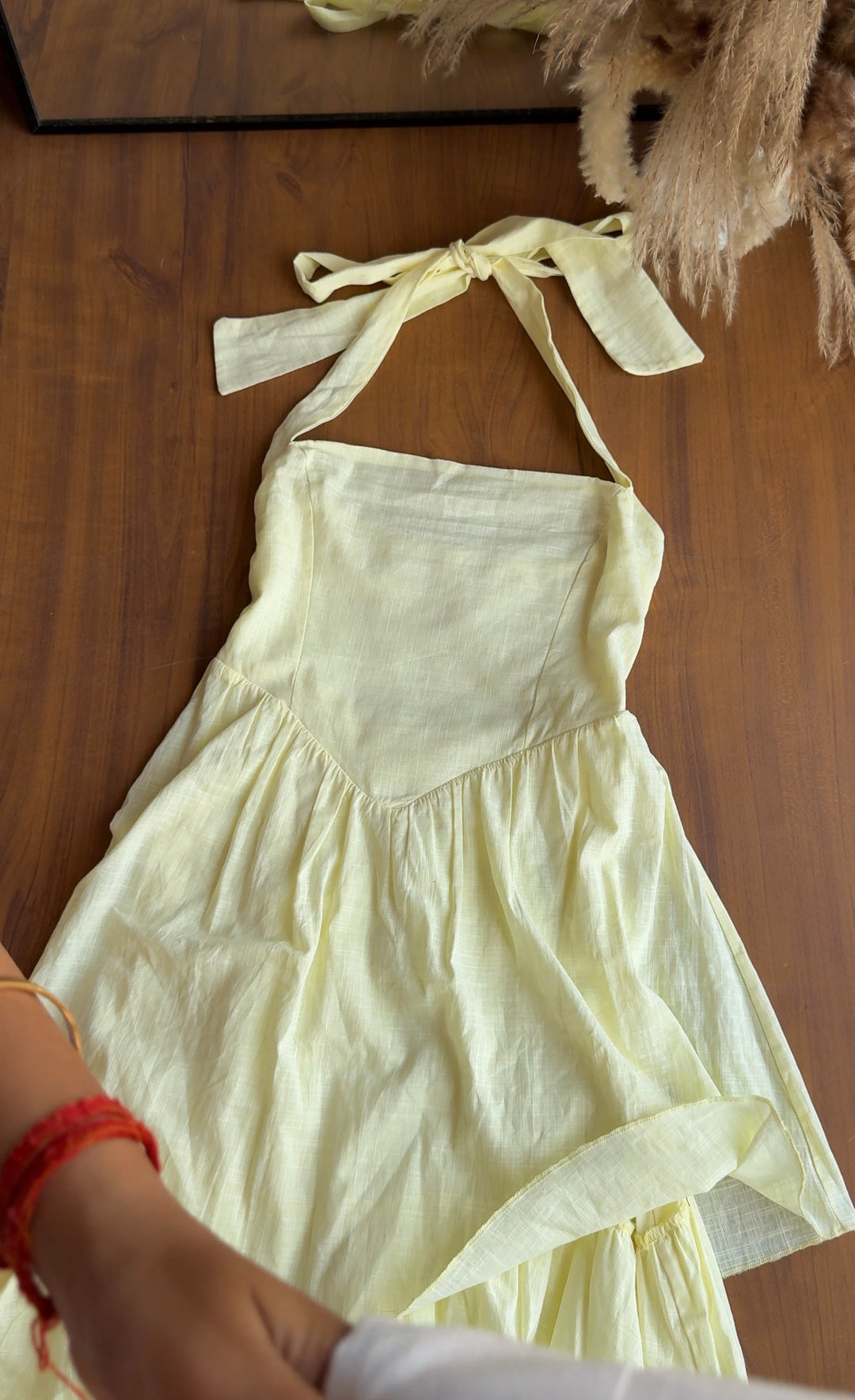 Harley halter neck step dress