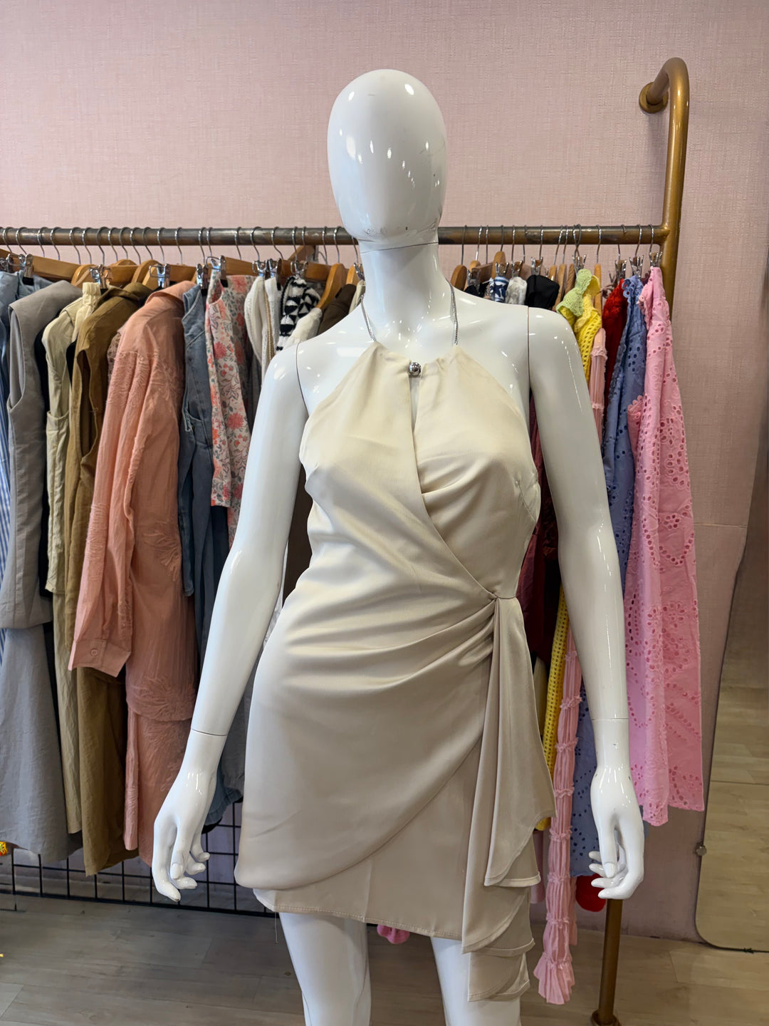 Tully halter-neck dress