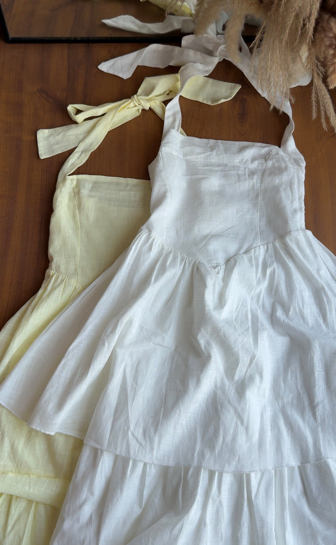 Harley halter neck step dress
