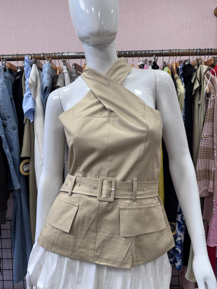 Zoe belted top