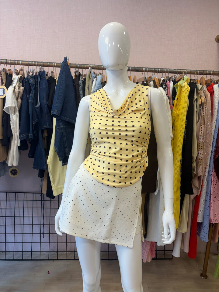 Skylar polka dot skort