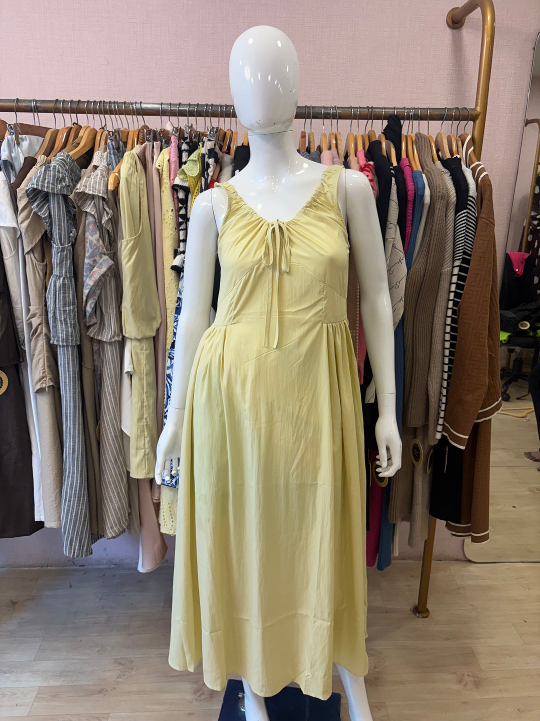 Yellow maxi dress