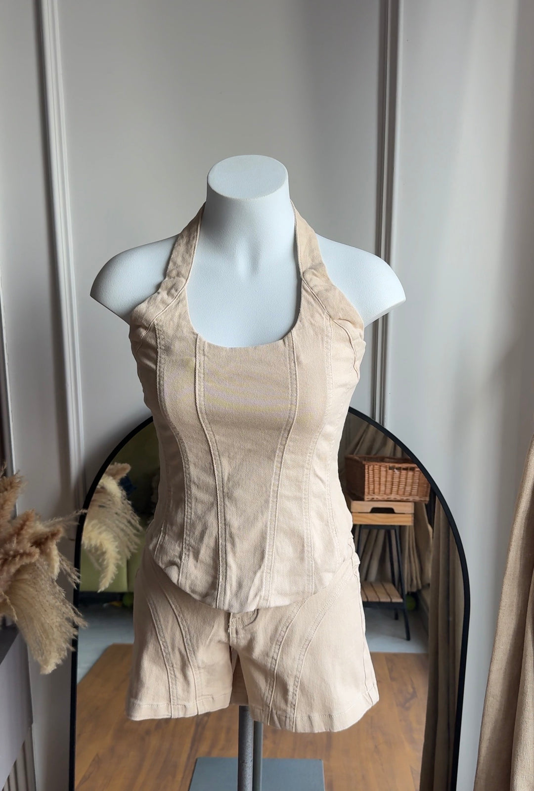 Gracie halter neck denim coords