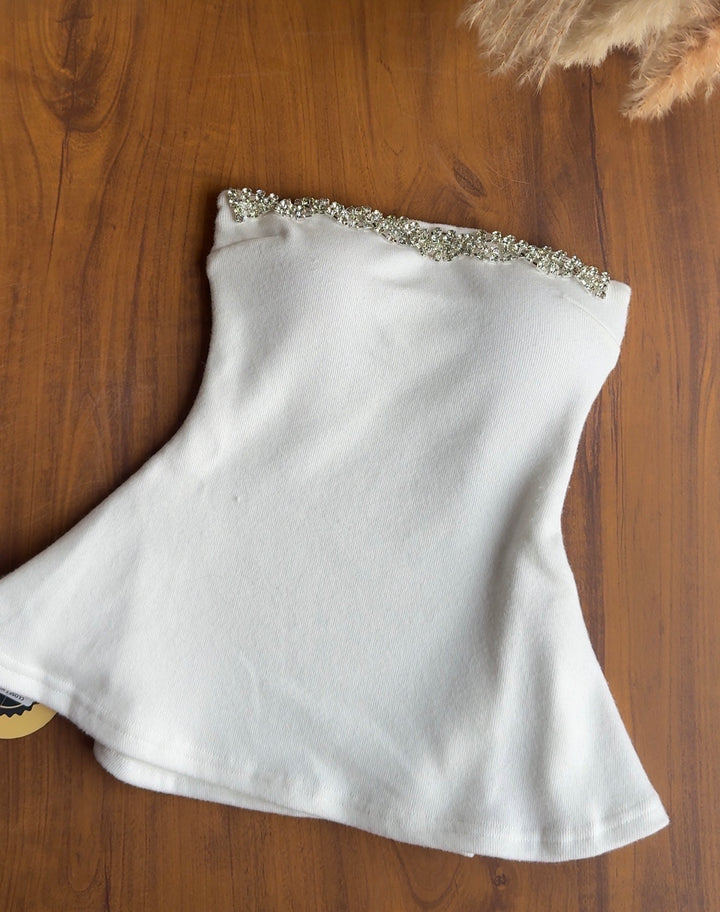 Caroline diamond studded padded tube top- Preorder