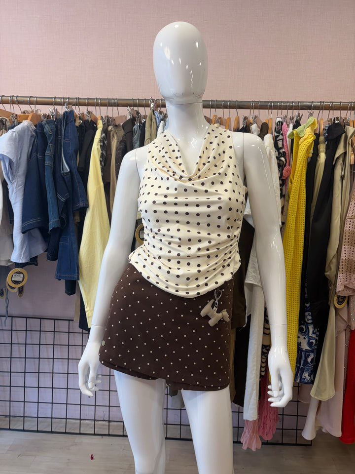 Charlotte polka dot skorts