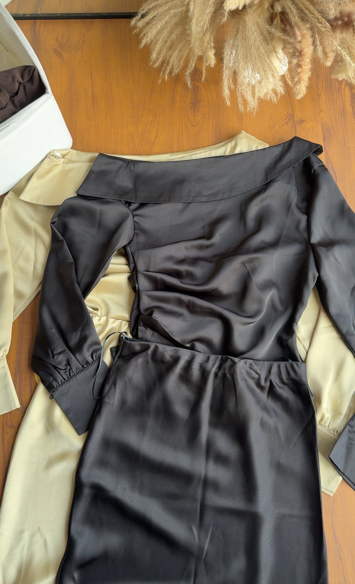 Marina satin full sleeves coords
