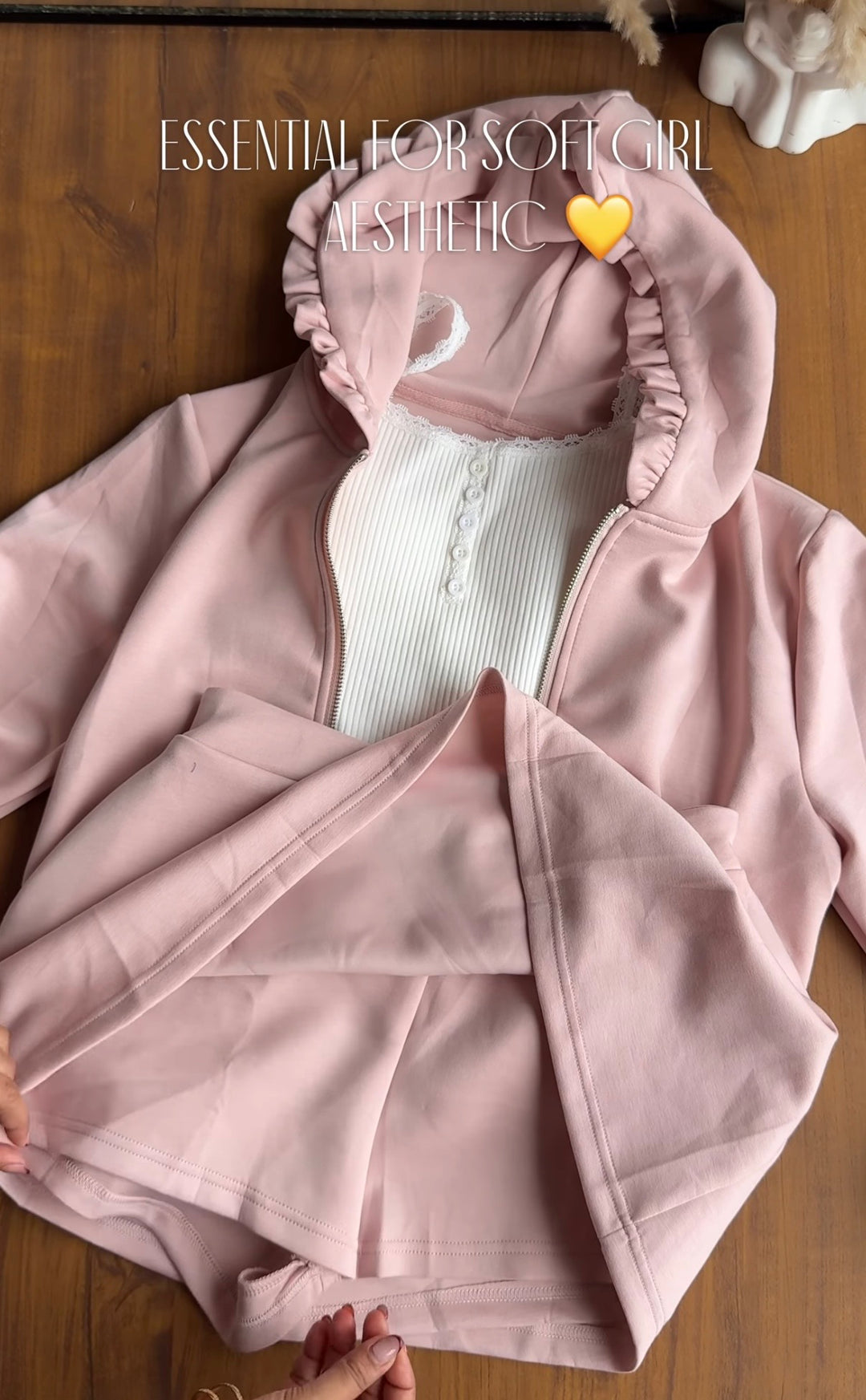 Colette hoodie and skort two piece set