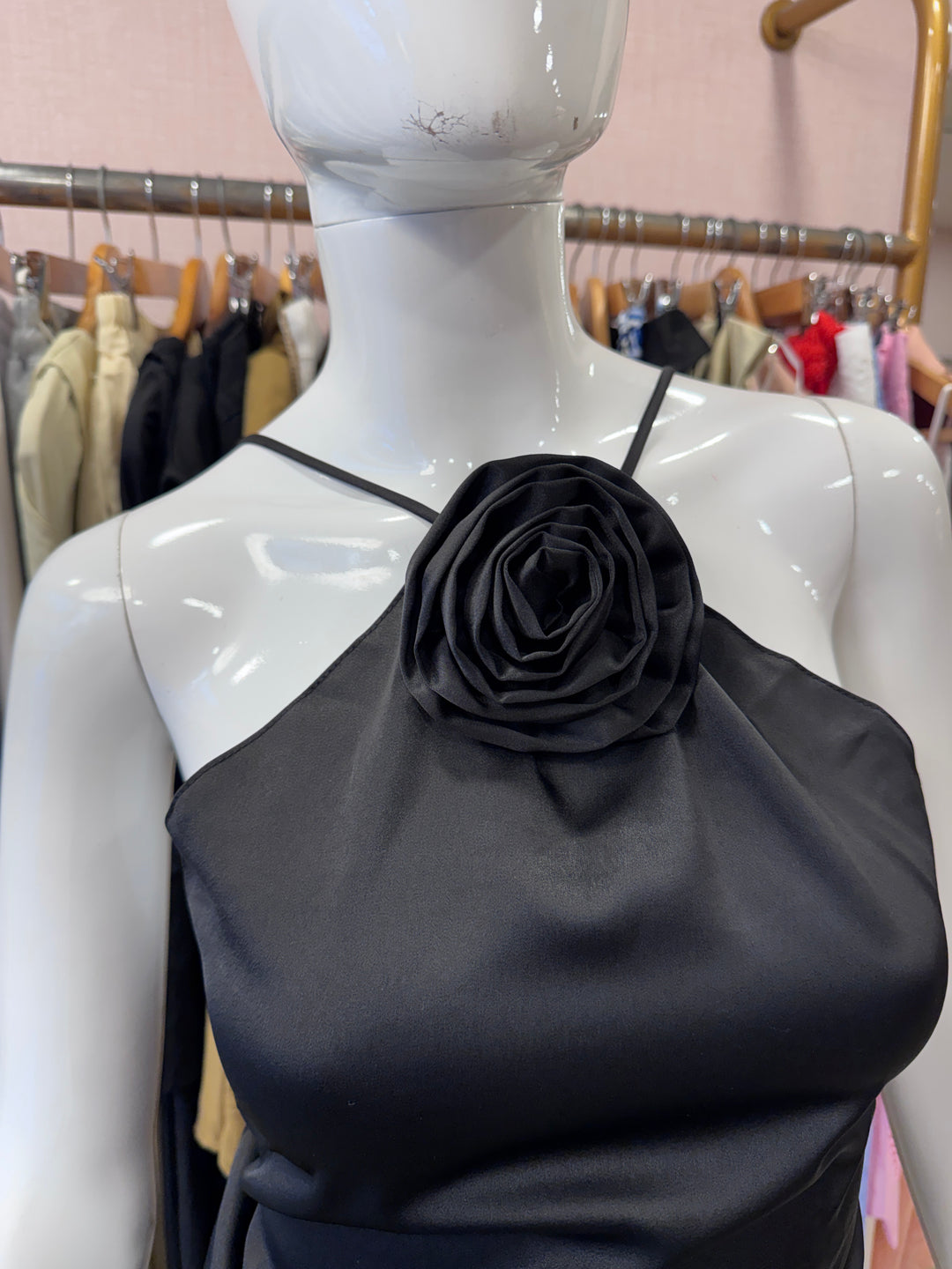 Rosy halter neck top