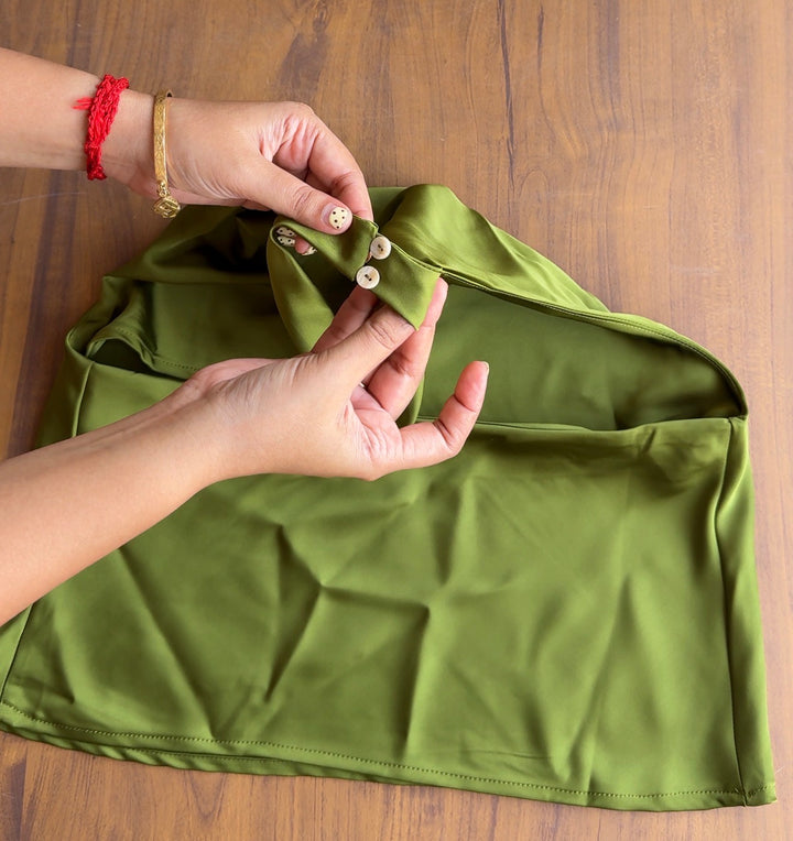 Gregory silk satin top