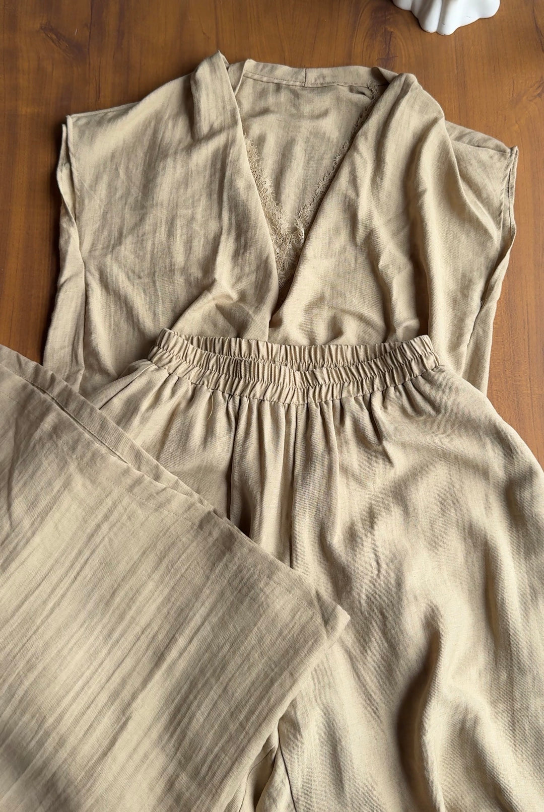 Persia linen lace coord set
