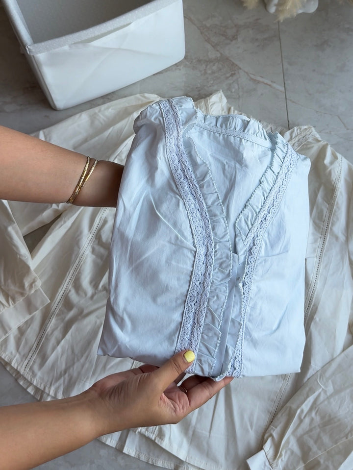 Bonita frill neck blouse