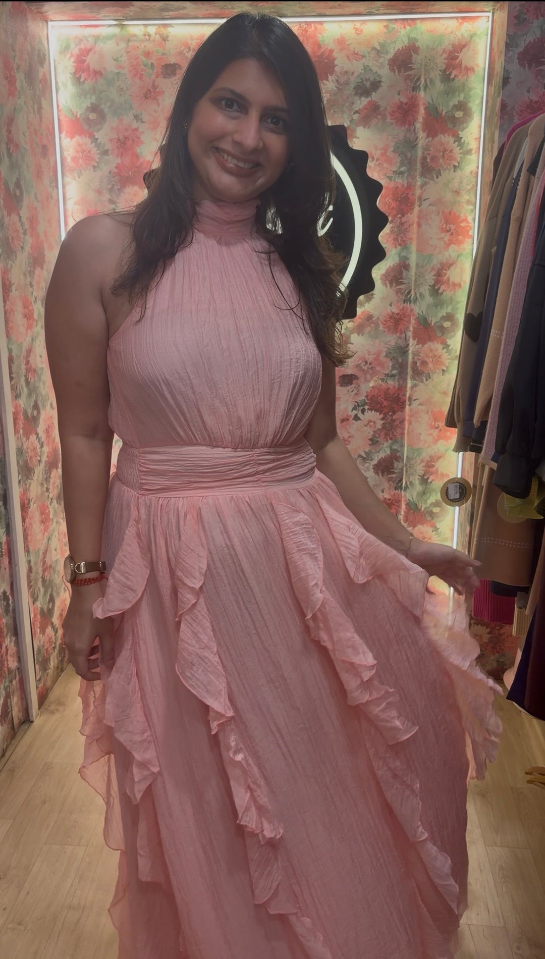 Rihanna ruffle dress