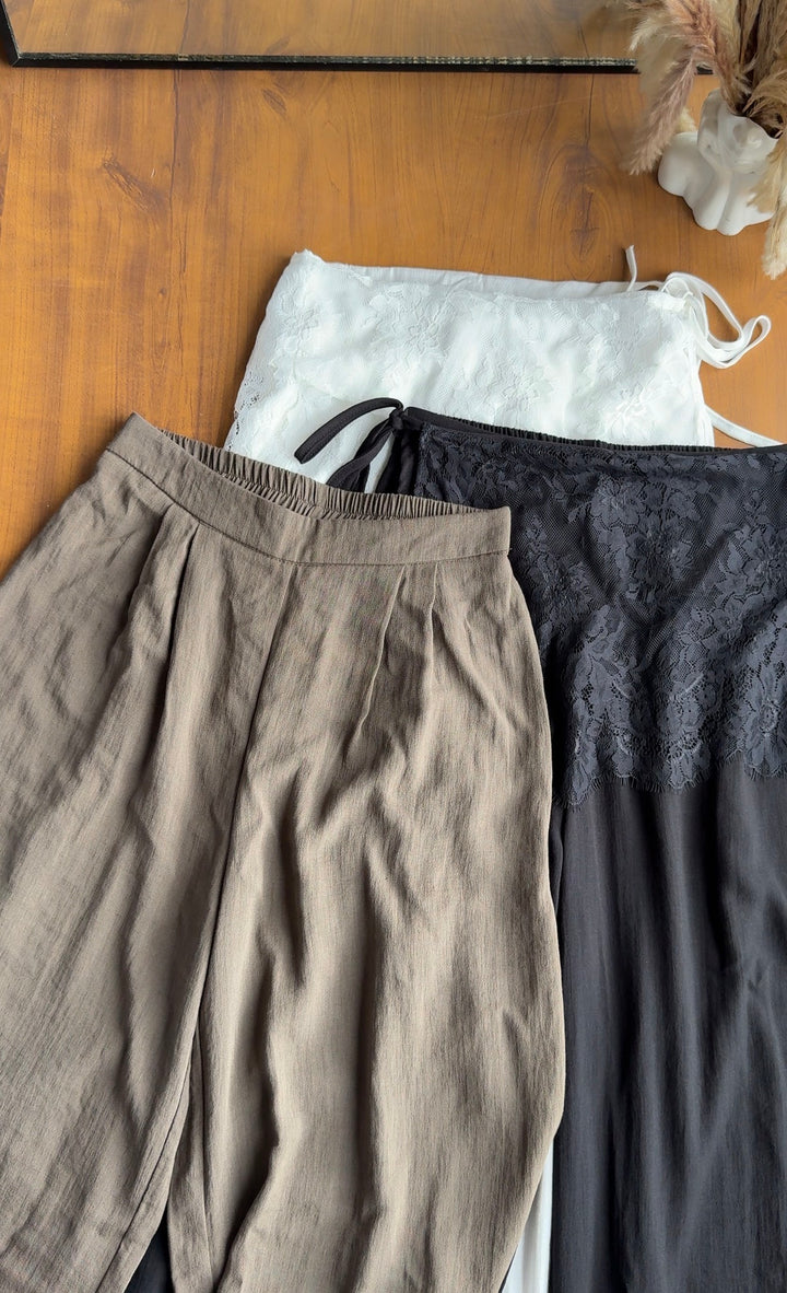 Julian lace scarf high waist pants