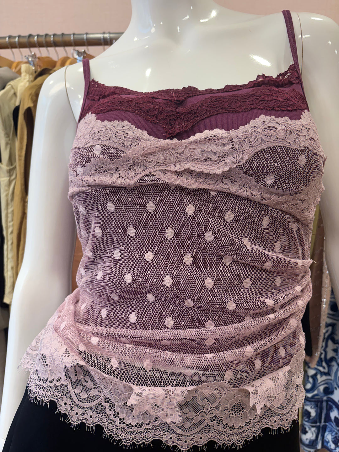 Nate lace built in bra top