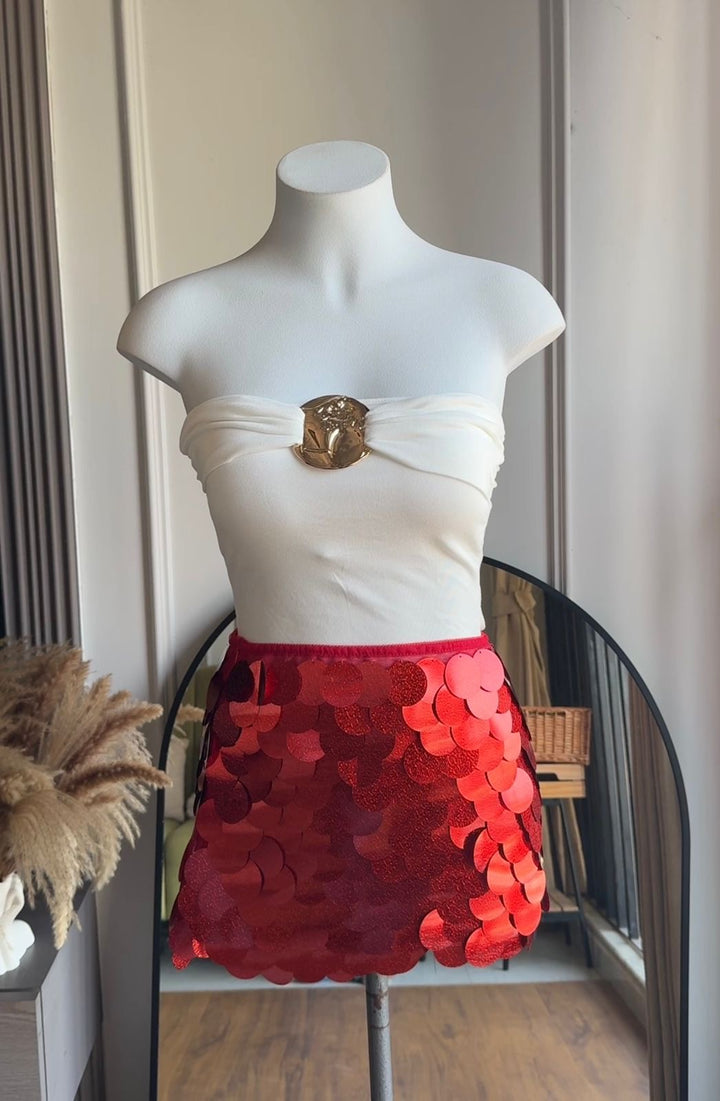 Mermaid shell mini skirt-Preorder