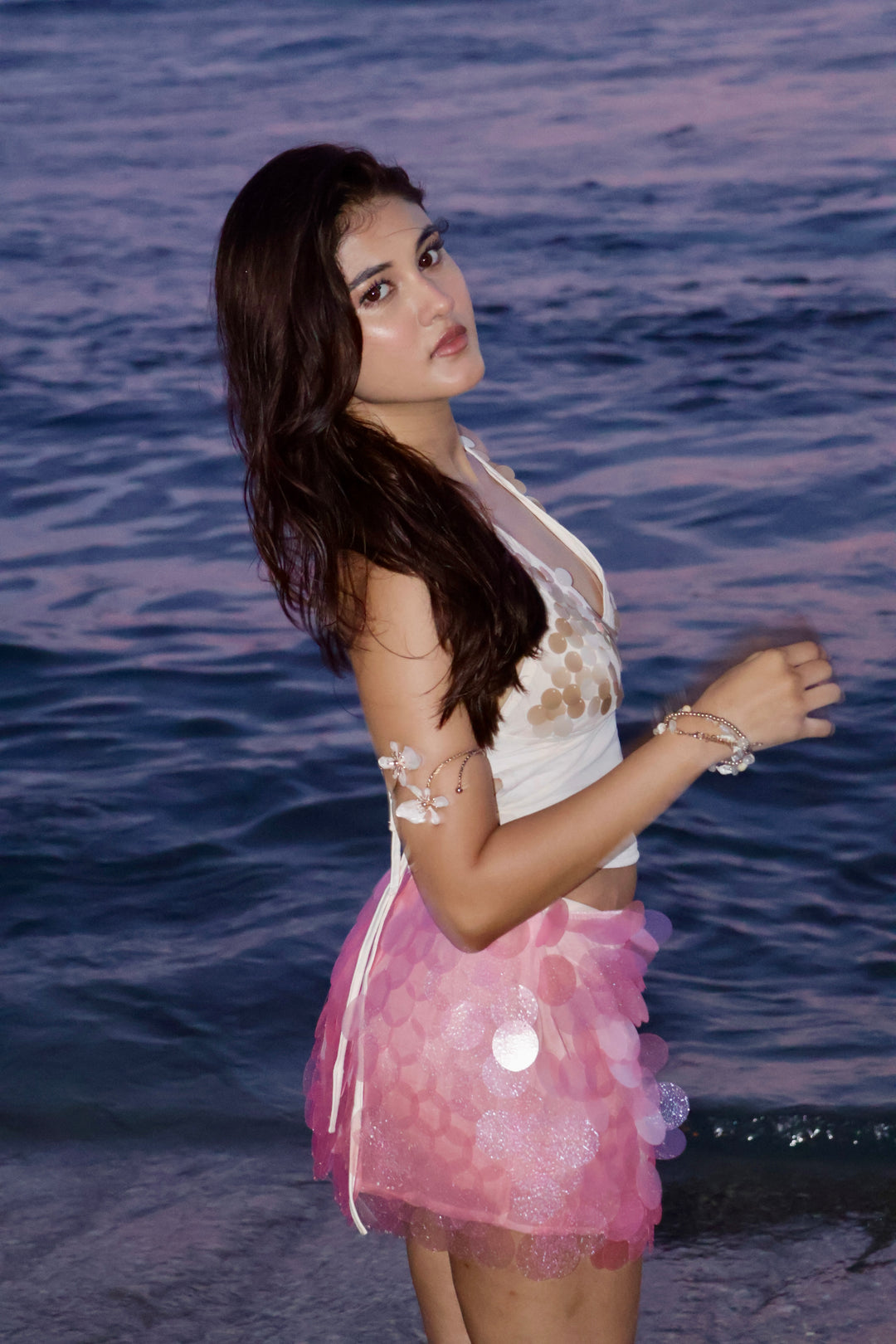 Mermaid shell mini skirt- Pink Preorder