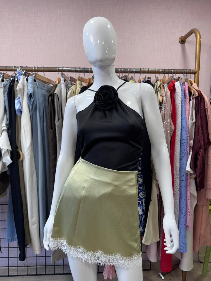 Rosy halter neck top