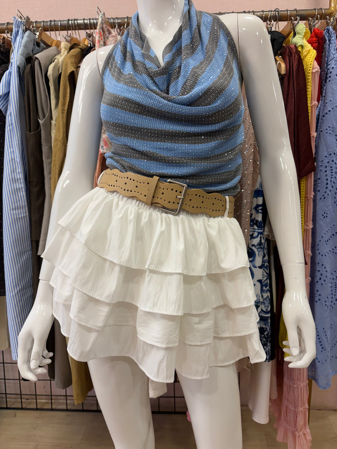 Nova frill skort with belt