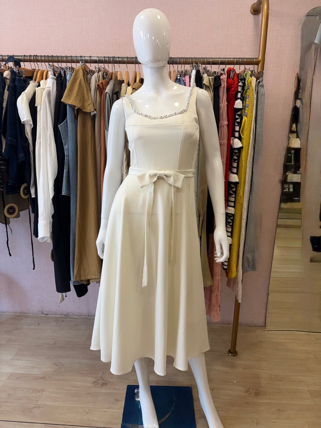Emma studded padded dress