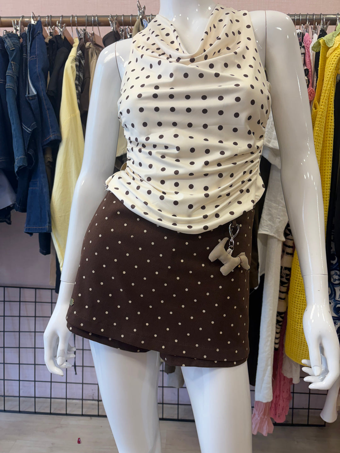 Charlotte polka dot skorts