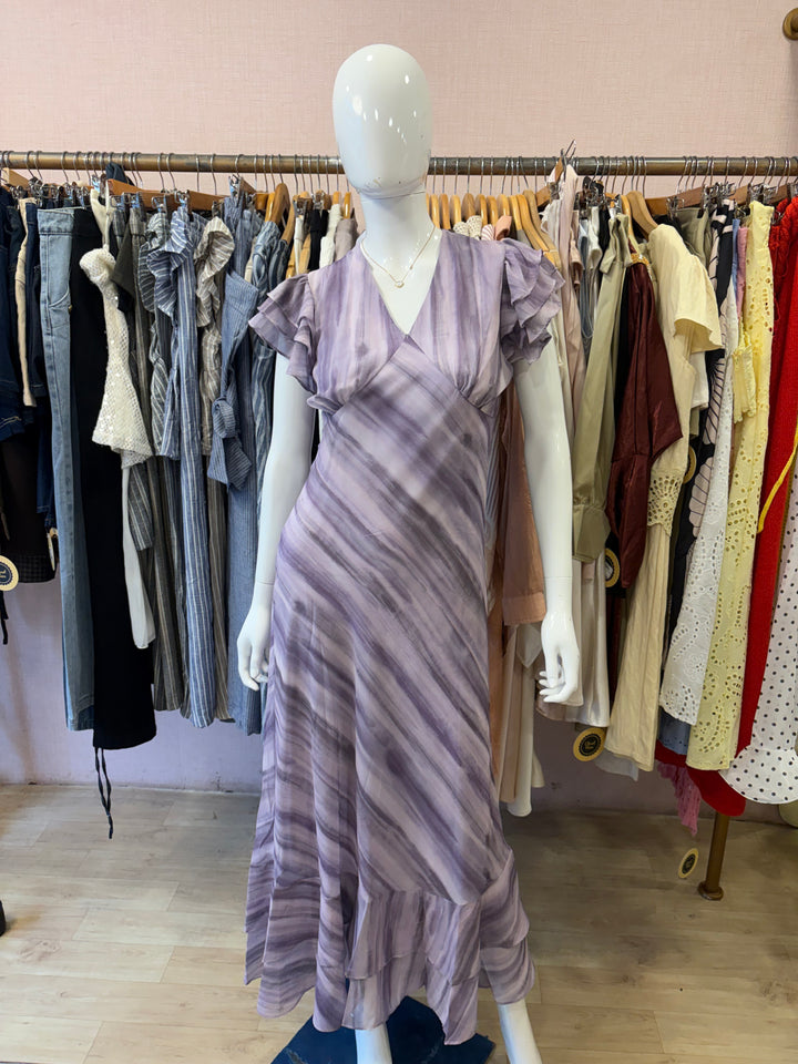 Aria ruffle sleeve dress