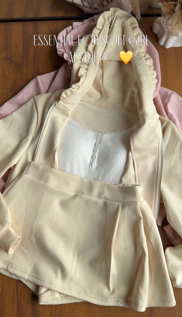 Colette hoodie and skort two piece set