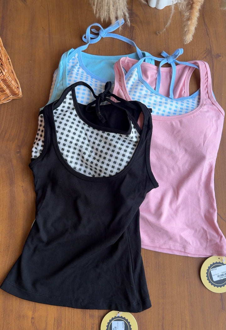 Strawberry built in bra top