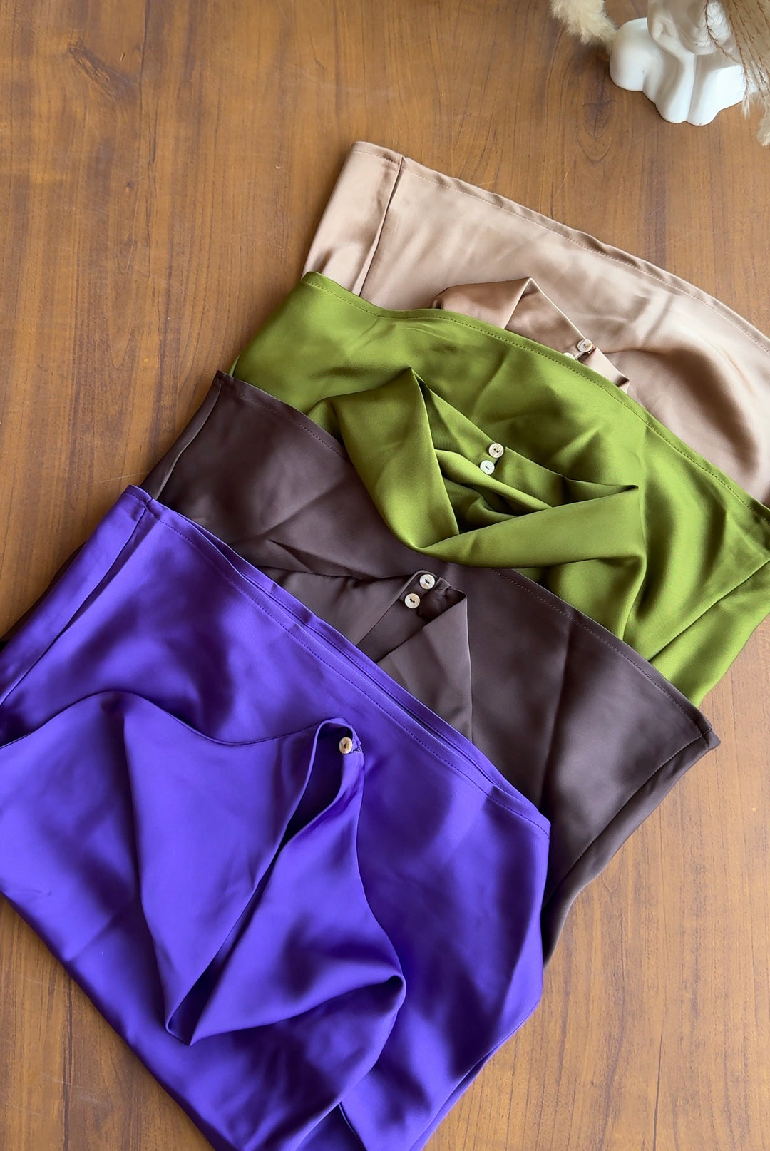 Gregory silk satin top