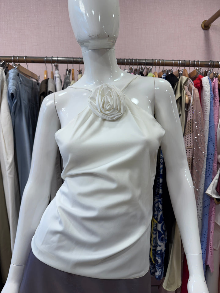 Rosy halter neck top