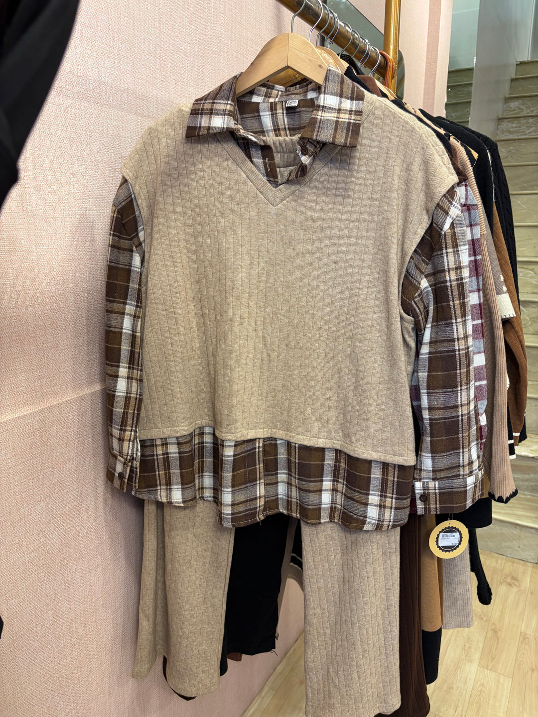 Stefan chequered tracksuit