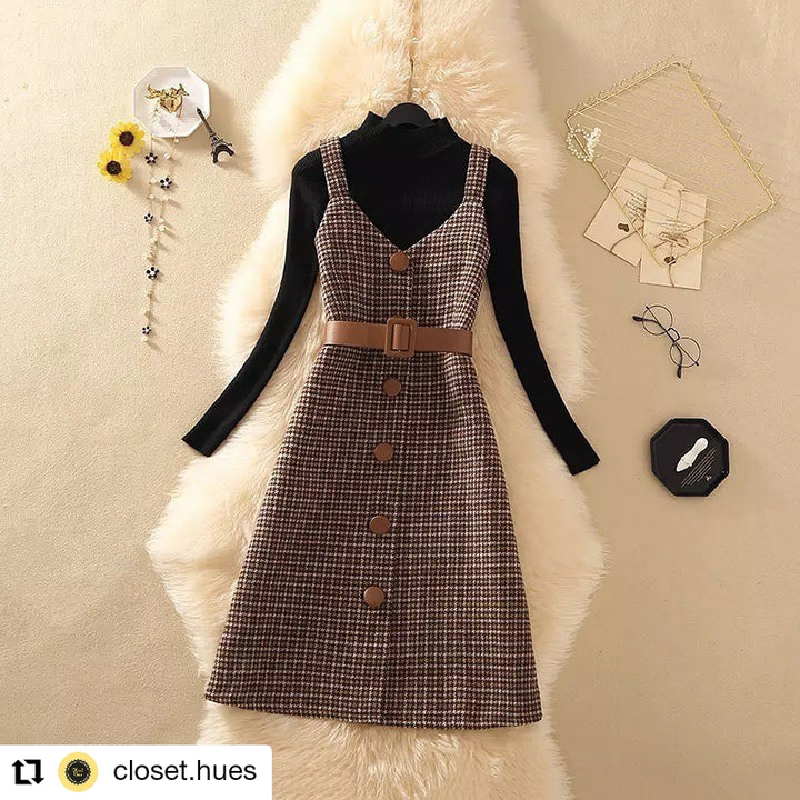 Wiener Belted Two Piece Set