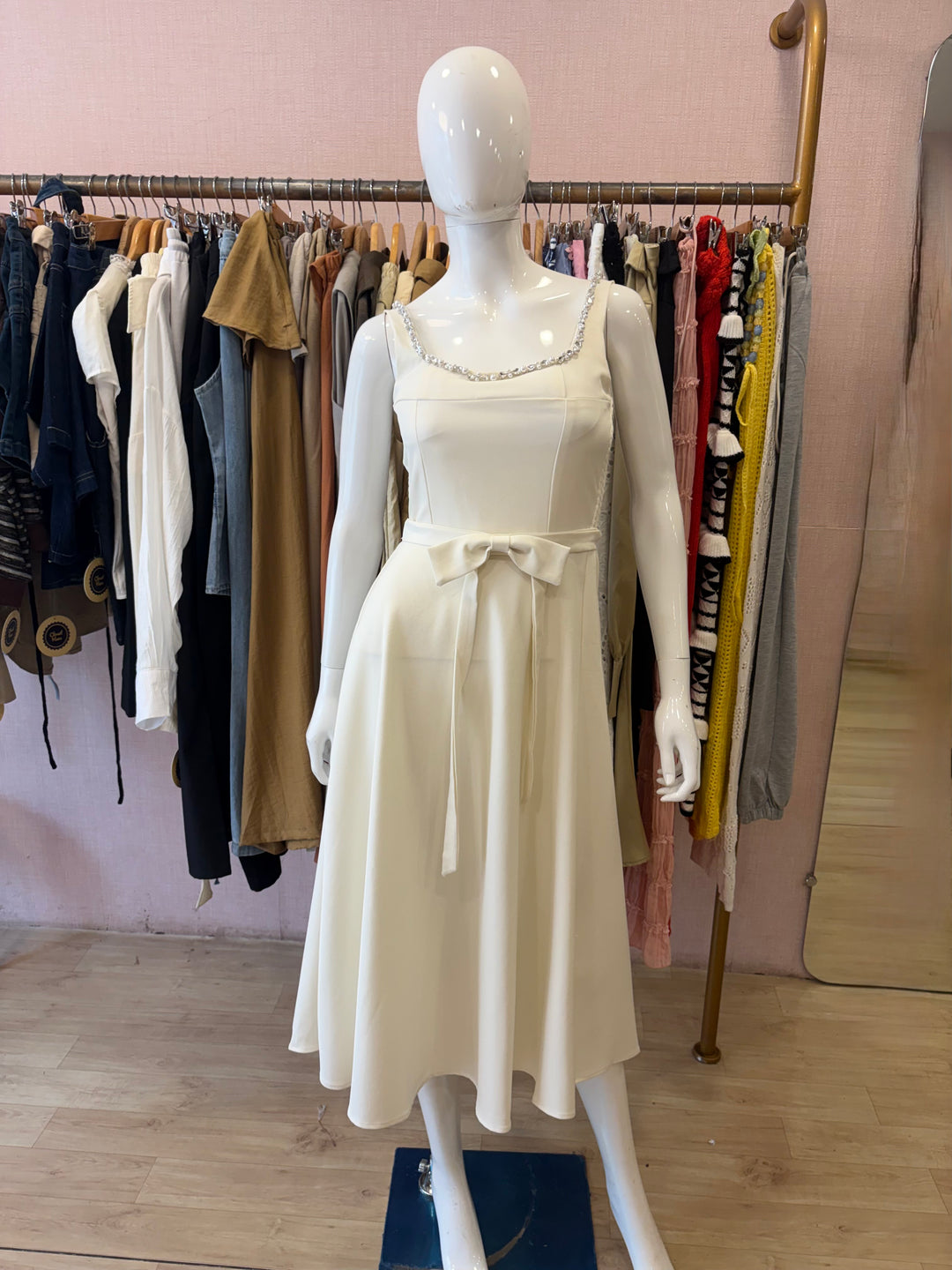 Emma studded padded dress
