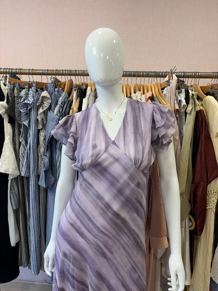 Aria ruffle sleeve dress