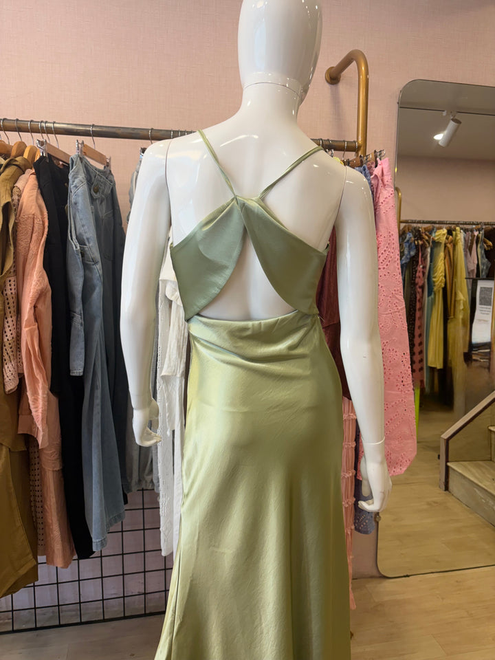 Emily silk satin dress