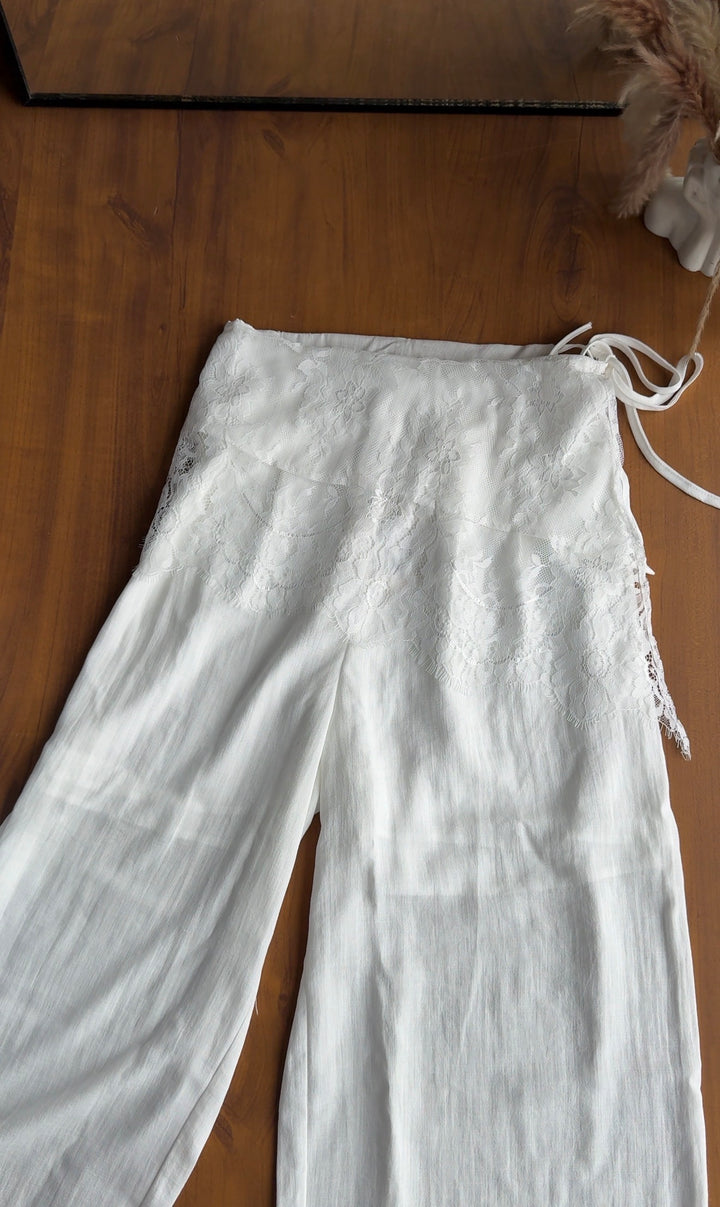 Julian lace scarf high waist pants