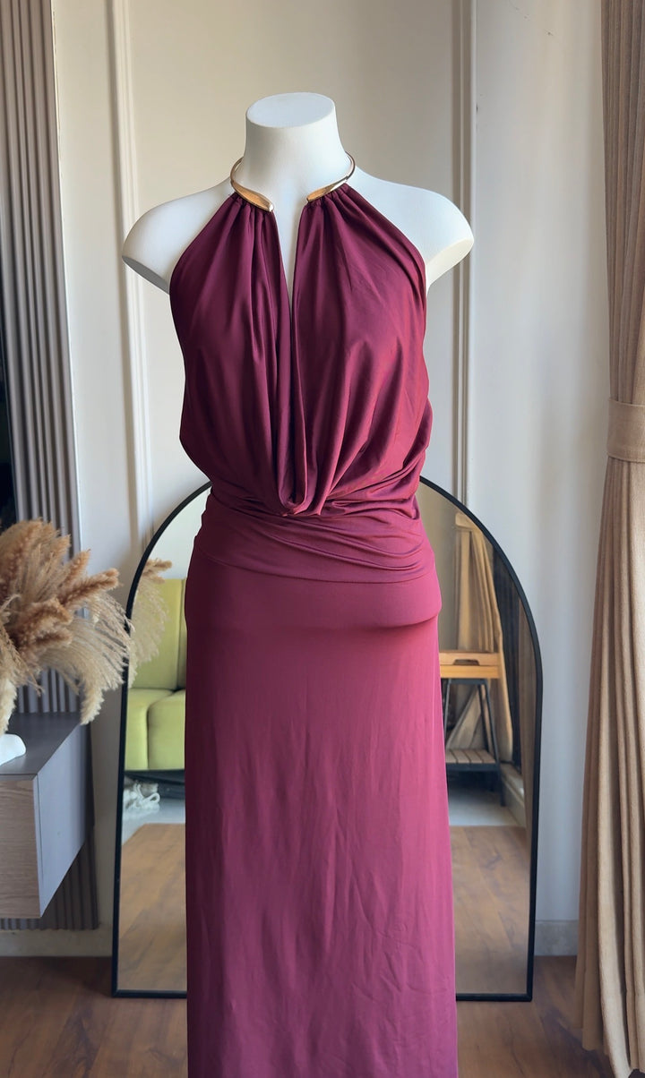 Eunice cowl neck bodycon dress