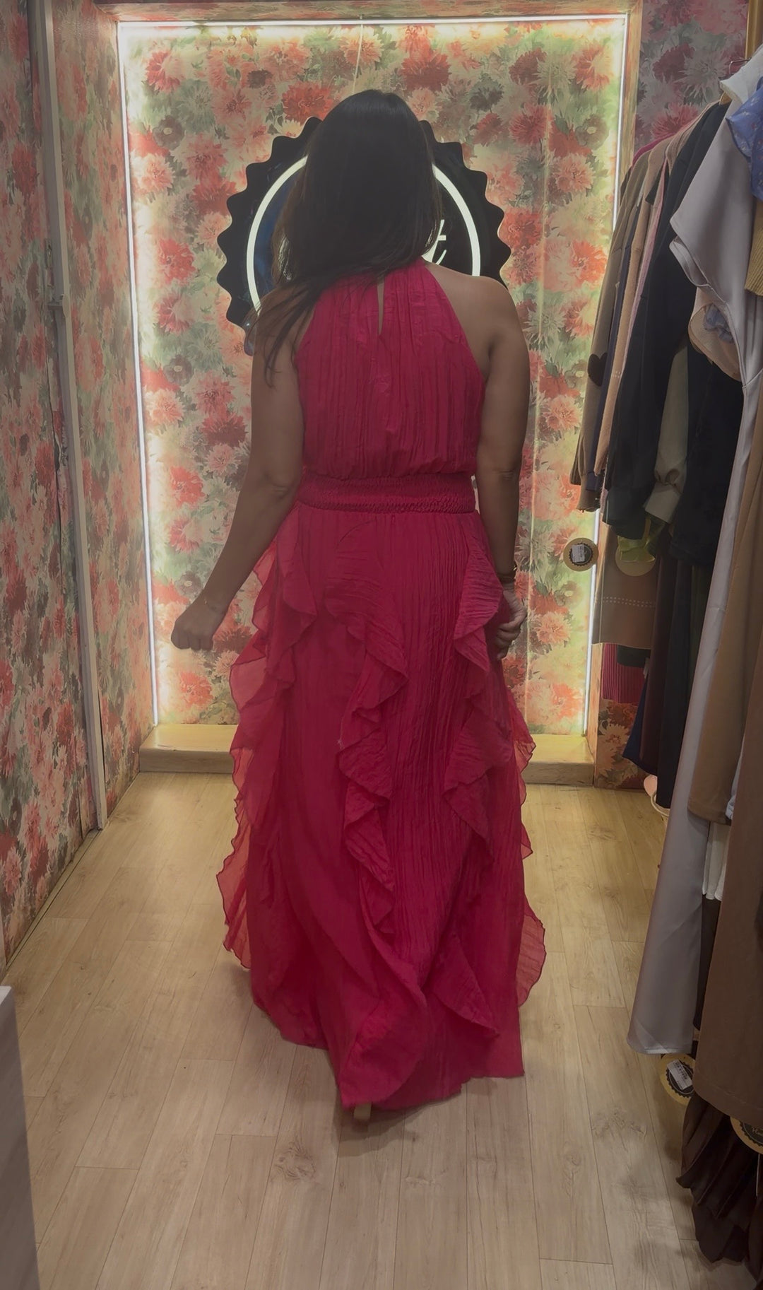 Rihanna ruffle dress