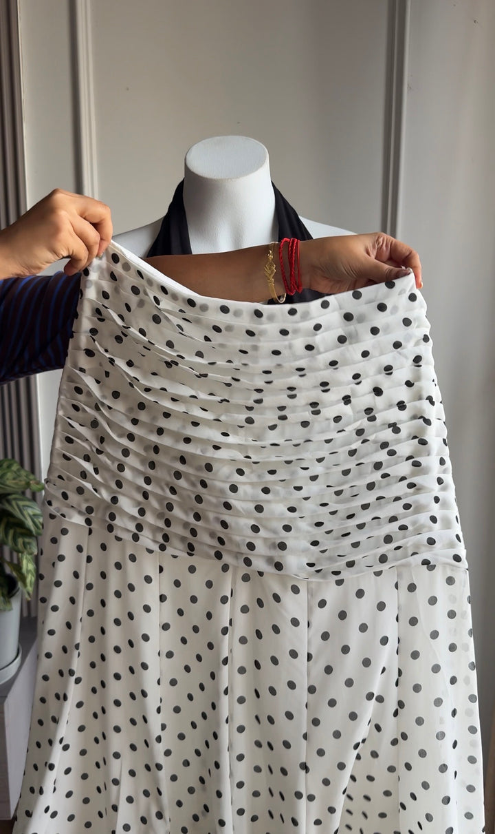 Chrissy polka dot maxi skirt