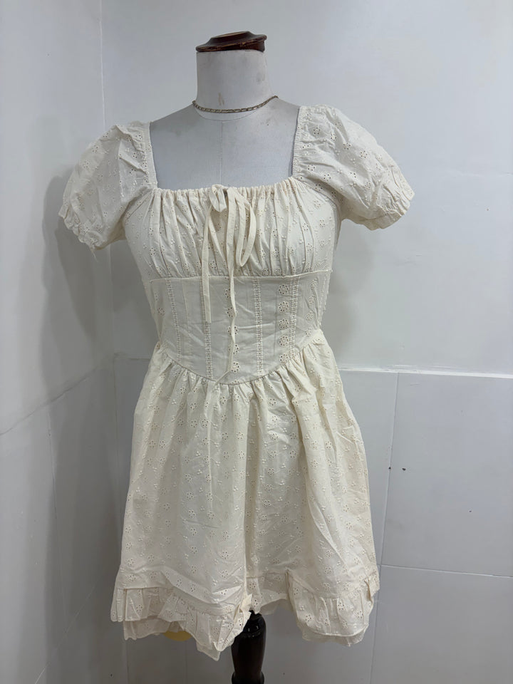Cotton detailing summer dress