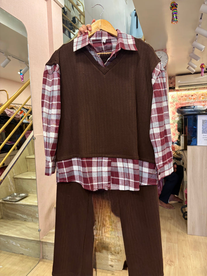 Stefan chequered tracksuit