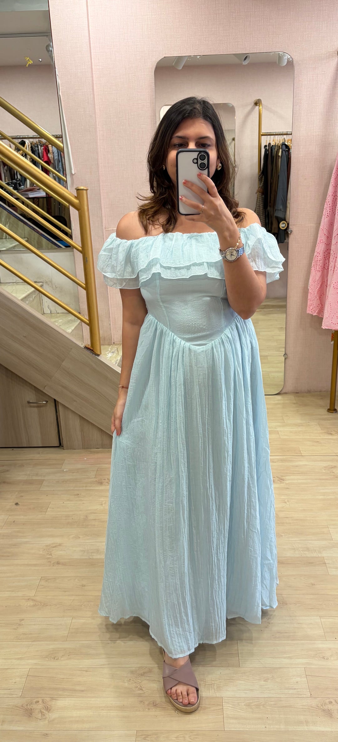 Tulum off shoulder midi dress