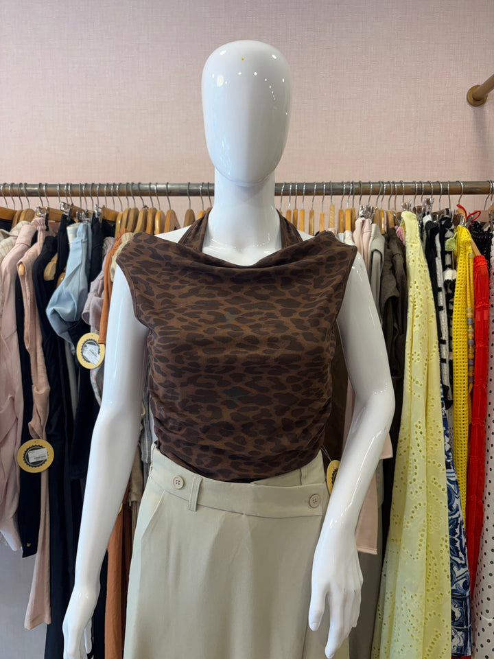 Margot leopard print top