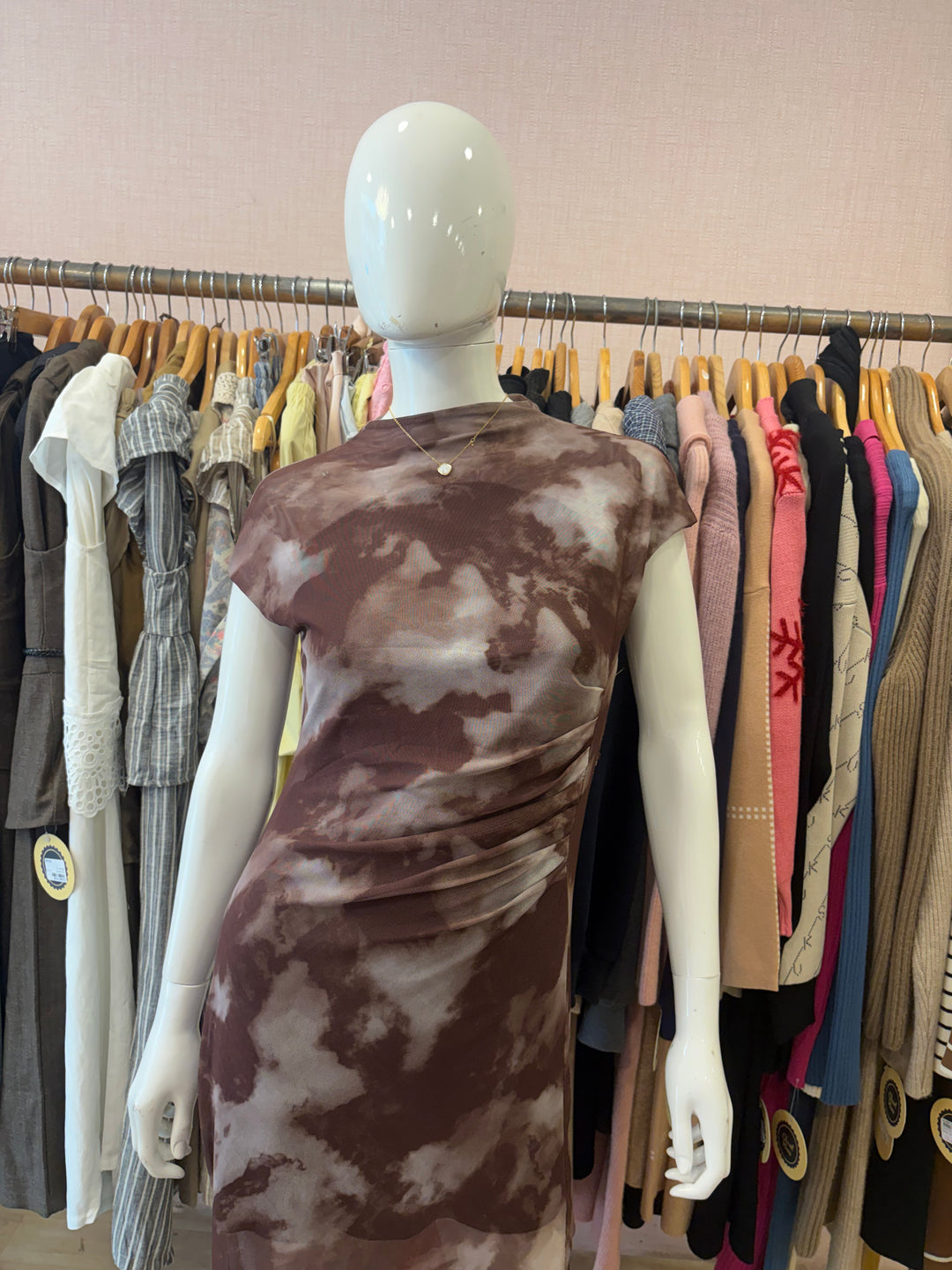 Brown mesh dress