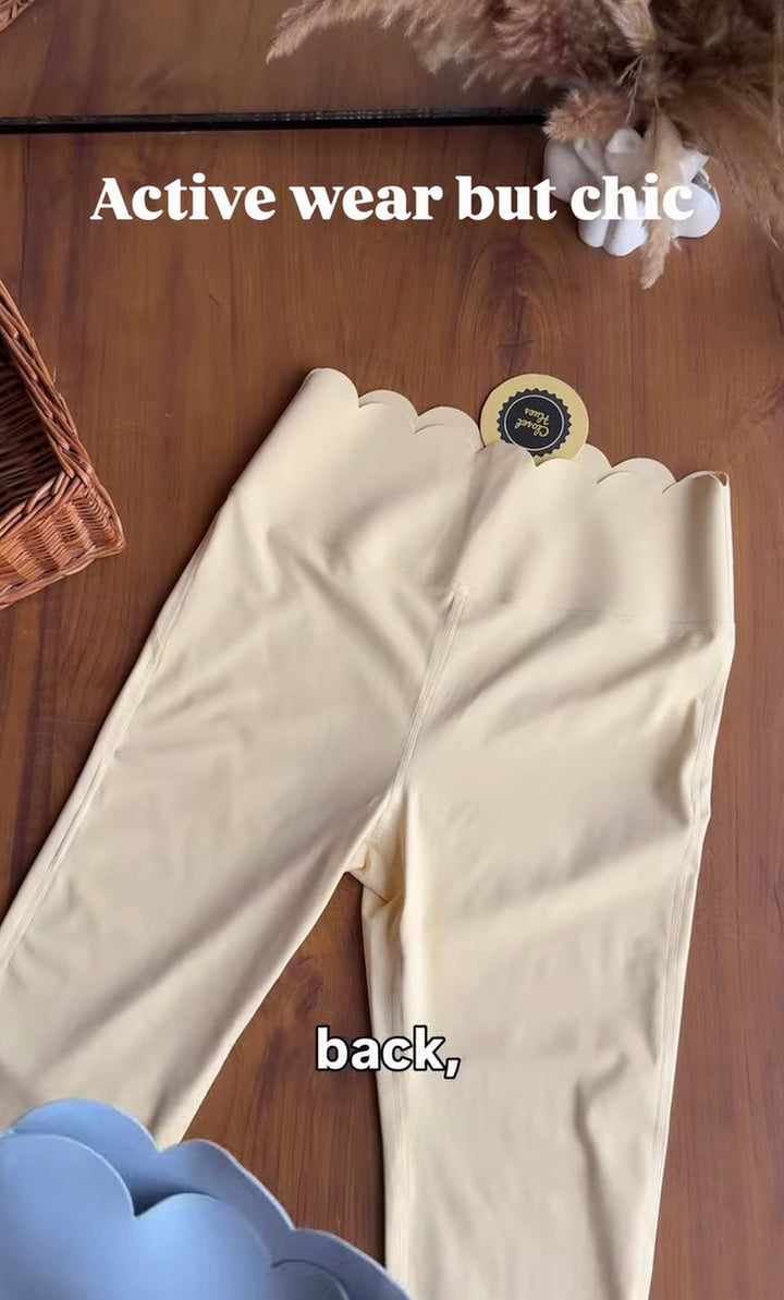Timothy scalloped active wear pants