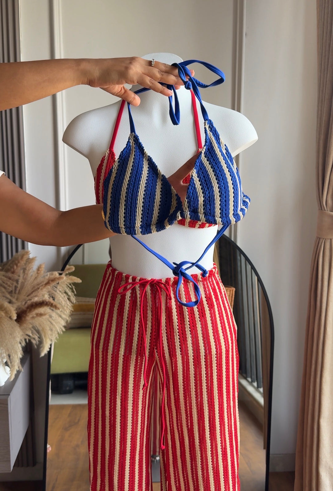 Constance striped three piece swimwear-Preorder